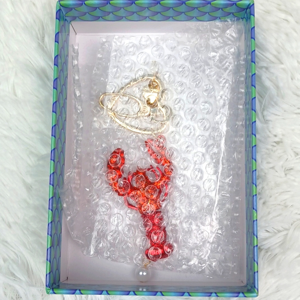 Betsey Johnson Red Lobster Keychain Purse Charm - Picture 3 of 4